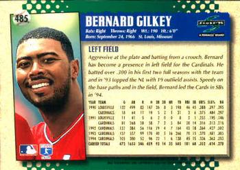 1995 Score #485 Bernard Gilkey Back