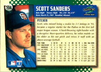 1995 Score #508 Scott Sanders Back