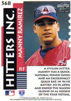 1995 Score #568 Manny Ramirez Back