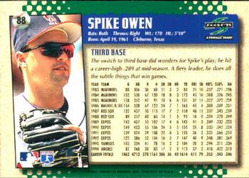 1995 Score #88 Spike Owen Back