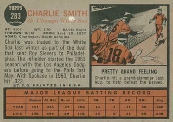2011 Topps Heritage - 50th Anniversary Buybacks #283 Charlie Smith Back