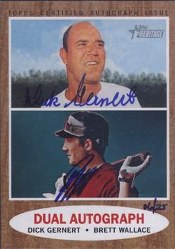 2011 Topps Heritage - Real One Dual Autographs #RODA-GW Dick Gernert / Brett Wallace Front