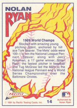 1991 Pacific Nolan Ryan Texas Express I #14 Nolan Ryan Back