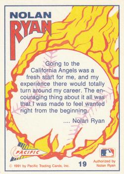 1991 Pacific Nolan Ryan Texas Express I #19 Nolan Ryan Back