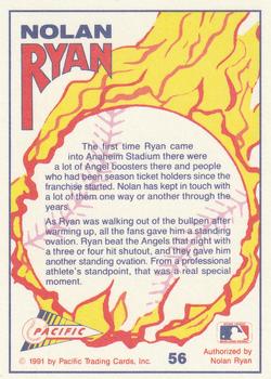 1991 Pacific Nolan Ryan Texas Express I #56 Nolan Ryan Back