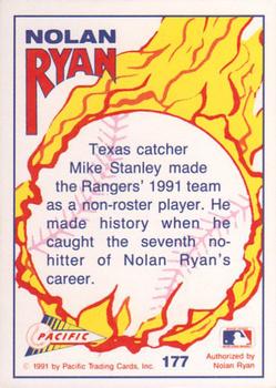 1992 Pacific Nolan Ryan Texas Express II #177 Nolan Ryan Back