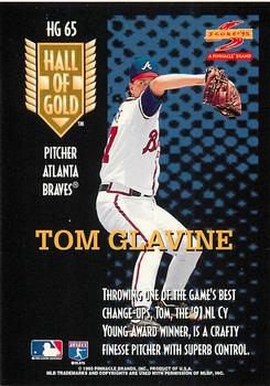 1995 Score - Hall of Gold #HG65 Tom Glavine Back