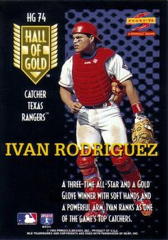 1995 Score - Hall of Gold #HG74 Ivan Rodriguez Back