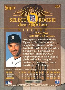 1995 Select #205 Jose Lima Back