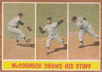 1962 Topps #319 McCormick Shows His Stuff Front