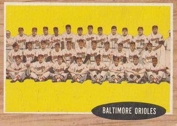 1962 Topps #476 Baltimore Orioles Front