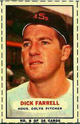 1963 Bazooka #8 Dick Farrell Front
