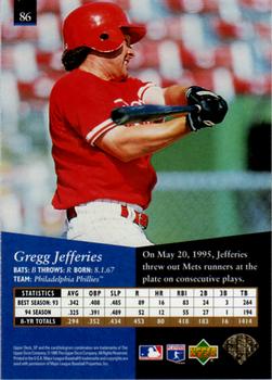 1995 SP #86 Gregg Jefferies Back
