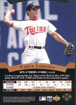 1995 SP #23 Marty Cordova Back