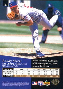 1995 SP #37 Randy Myers Back