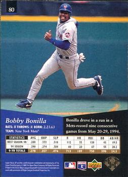 1995 SP #80 Bobby Bonilla Back
