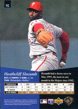 1995 SP #92 Heathcliff Slocumb Back