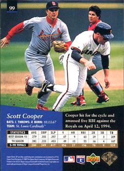 1995 SP #99 Scott Cooper Back