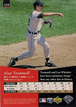 1995 SP - Superbafoil #154 Alan Trammell Back