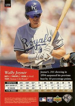 1995 SP - Superbafoil #159 Wally Joyner Back