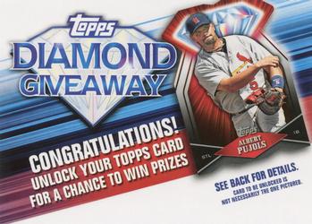 2011 Topps - Diamond Giveaway #TDG-8 Albert Pujols Front