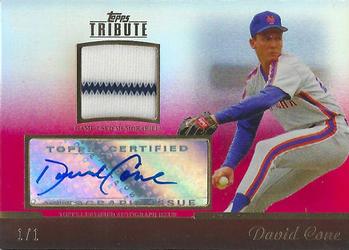 2011 Topps Tribute - Autograph Relics Red #TAR-DC David Cone Front