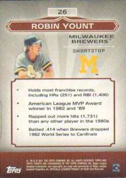 2011 Topps Tribute - Blue #26 Robin Yount Back