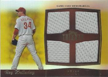 2011 Topps Tribute - Quad Relics Gold #TQR-RH Roy Halladay Front