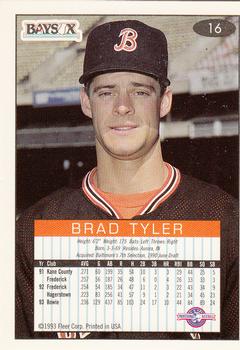 1993-94 Fleer Excel #16 Brad Tyler Back