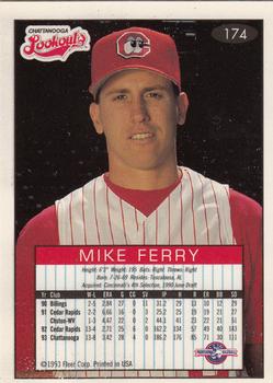 1993-94 Fleer Excel #174 Mike Ferry Back