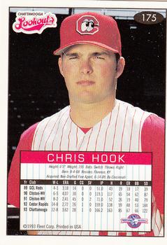 1993-94 Fleer Excel #175 Chris Hook Back