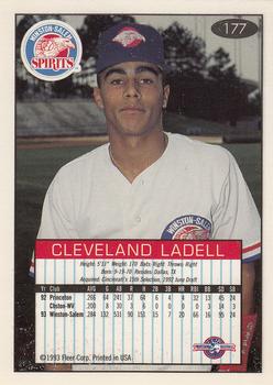 1993-94 Fleer Excel #177 Cleveland Ladell Back