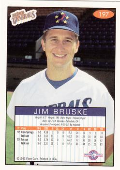 1993-94 Fleer Excel #197 Jim Bruske Back
