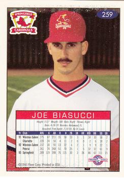 1993-94 Fleer Excel #259 Joe Biasucci Back