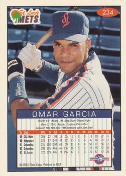 1993-94 Fleer Excel #234 Omar Garcia Back