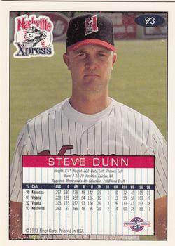 1993-94 Fleer Excel #93 Steve Dunn Back
