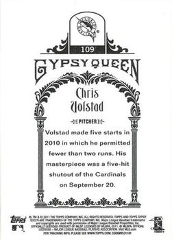 2011 Topps Gypsy Queen #109 Chris Volstad Back