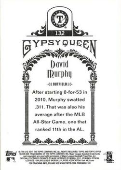2011 Topps Gypsy Queen #132 David Murphy Back
