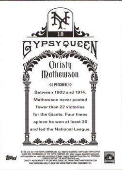2011 Topps Gypsy Queen #18 Christy Mathewson Back