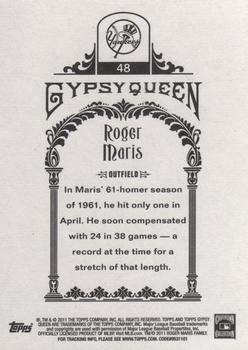 2011 Topps Gypsy Queen #48 Roger Maris Back