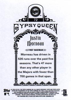 2011 Topps Gypsy Queen #72 Justin Morneau Back