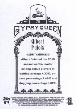 2011 Topps Gypsy Queen #75 Albert Pujols Back