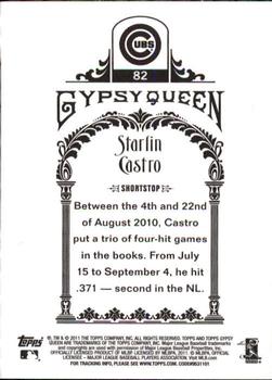 2011 Topps Gypsy Queen #82 Starlin Castro Back