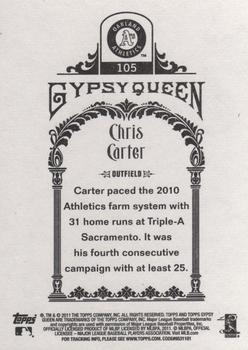 2011 Topps Gypsy Queen #105 Chris Carter Back