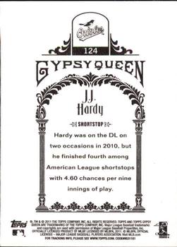 2011 Topps Gypsy Queen #124 J.J. Hardy Back