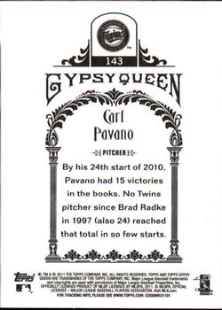 2011 Topps Gypsy Queen #143 Carl Pavano Back