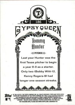 2011 Topps Gypsy Queen #186 Tommy Hunter Back