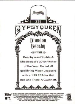 2011 Topps Gypsy Queen #238 Brandon Beachy Back