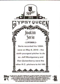 2011 Topps Gypsy Queen #293 Joakim Soria Back