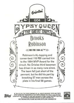 2011 Topps Gypsy Queen - Great Ones #GO4 Brooks Robinson Back